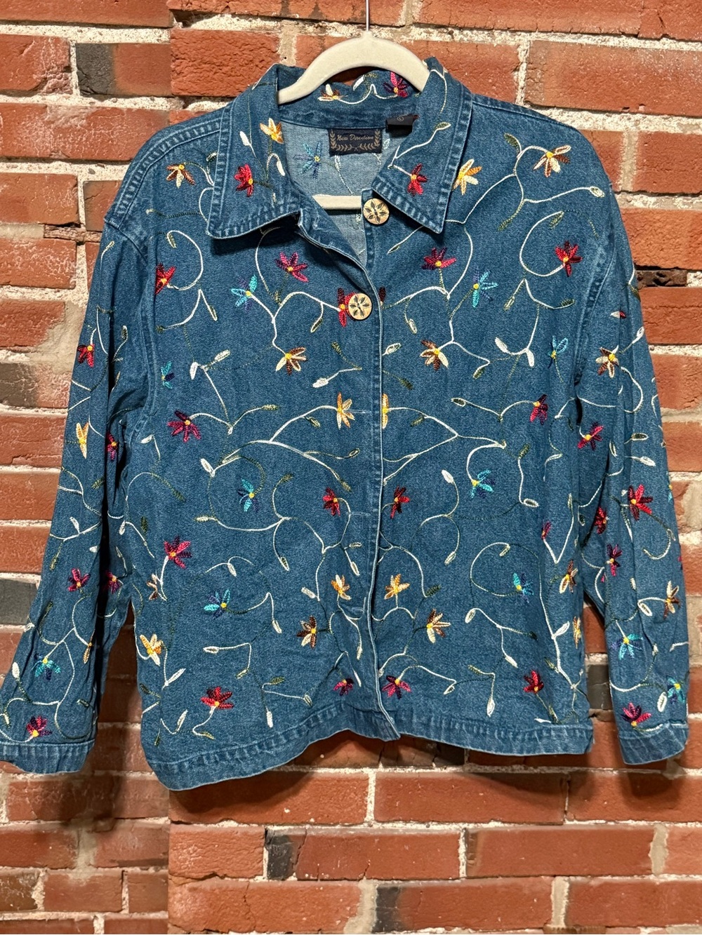 Embroidered Floral Denim Jacket